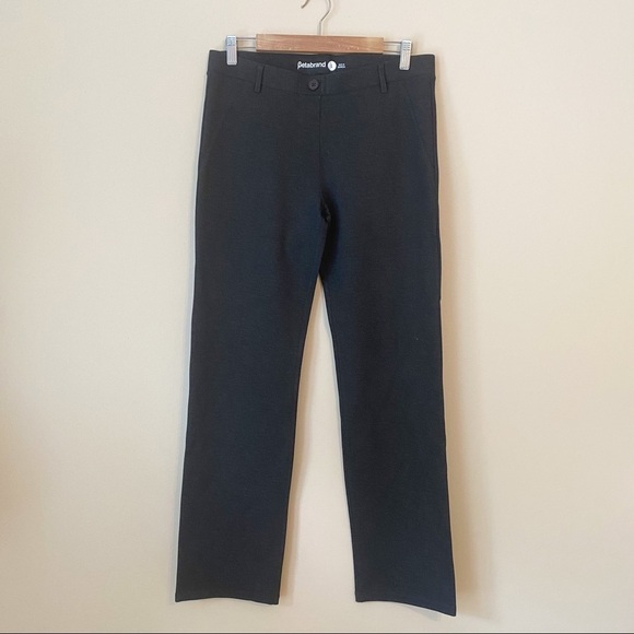 Betabrand Charcoal Gray Classic Straight Leg Yoga Dress Pants - Large - Picture 13 of 14